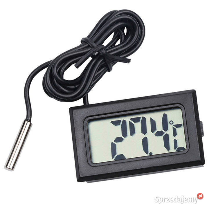 Termometr z sondą elektroniczny LCD cyfrowy czarny Pozostałe Wągrowiec sprzedam