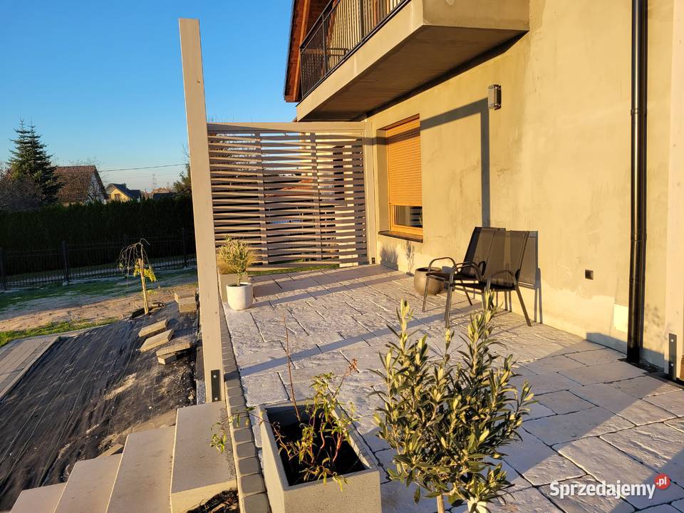 Pergola taras drewniany zadaszenie Ligota