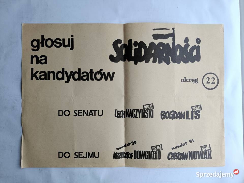 NSZZ Solidarność Wybory czerwiec 1989r kandydaci Rok wydania 1989 Czasopisma