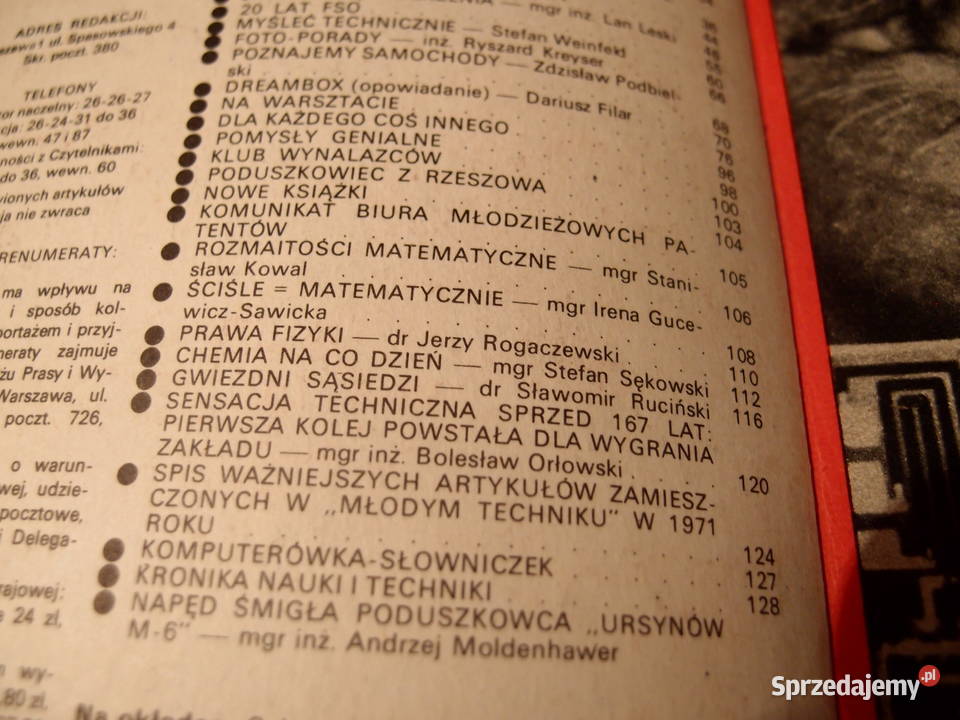 Młody technik 12 z 1971r PRL Łódź sprzedam