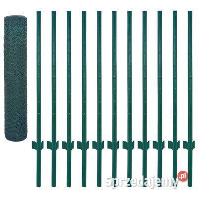 vidaXL Siatka ogrodzeniowa ze słupkami stal 25 x