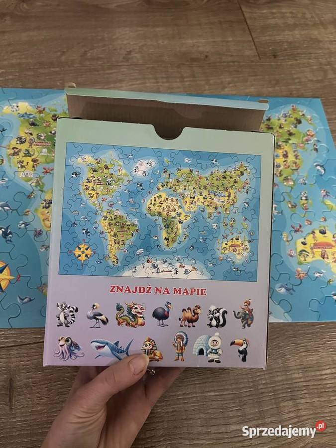 Puzzle mapa świata Wrocław