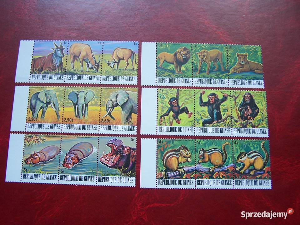 Gwinea 1977 MNH Fauna dzikie Zwierzęta Afryki Tychy