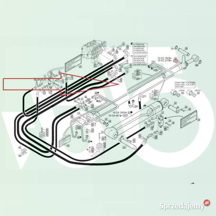 Siłownik hydrauliczny wysuwu ramienia Manitou Wilkowo