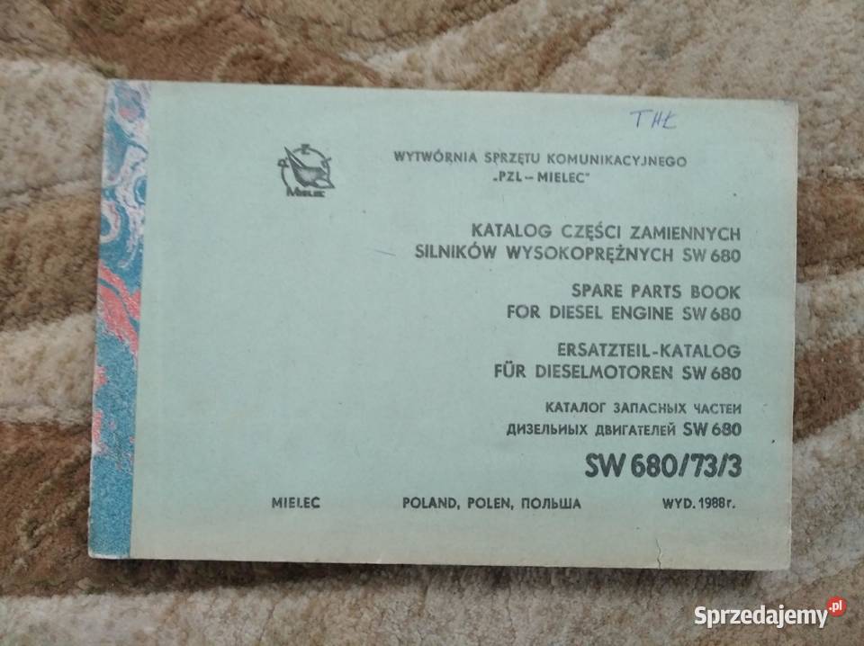 Katalog części silników wysokoprężny SW 680733 Lublin sprzedam