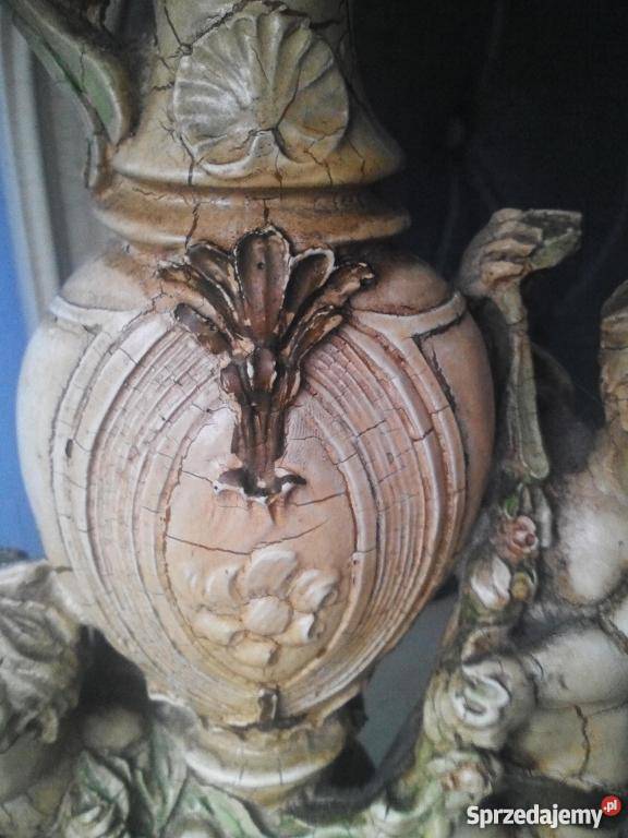 Lampka nocna antyk cudo powlekana alabastrem Warszawa