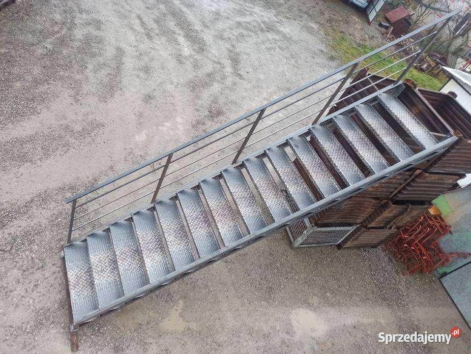 Schody metalowe wejście na wysokość 3m Elżbieta