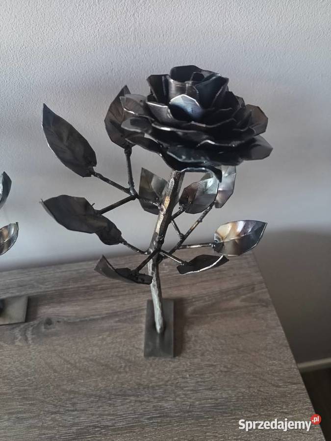 Wieczna róża z metalu rękodzieło Białystok