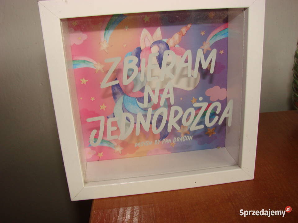 ZBIERAM NA JEDNOROŻCA skarbonka Pruszcz Gdański sprzedam