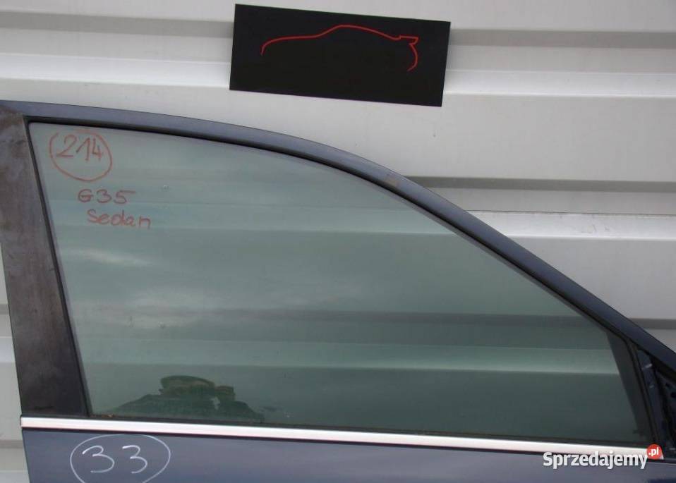 INFINITI G 35 SEDAN SZYBA BOCZNA DRZWI PRZÓD Nowy Tomyśl