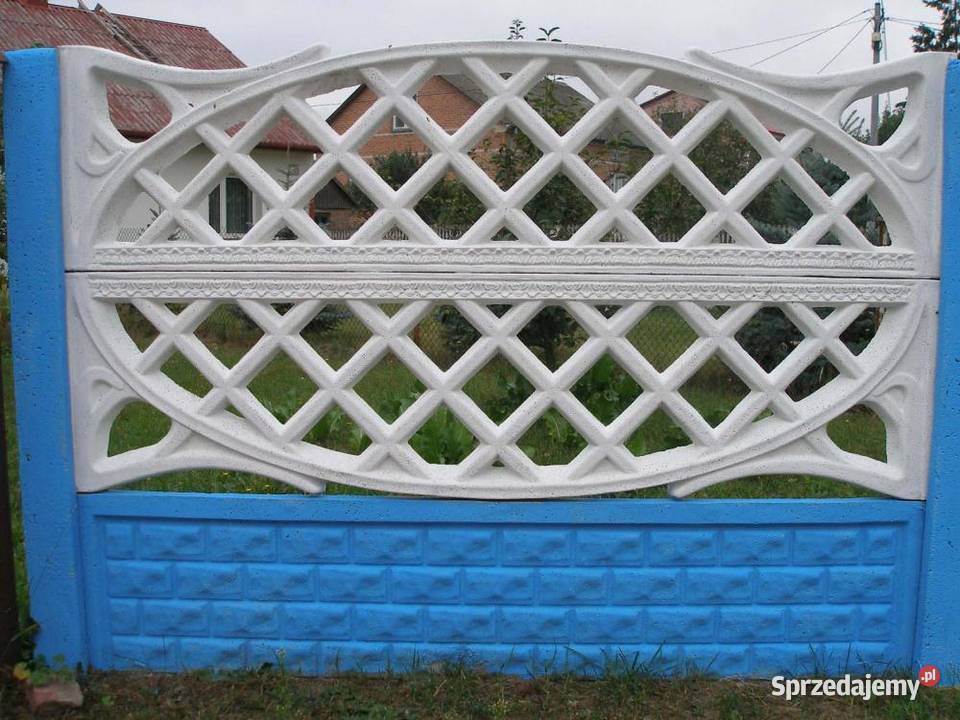 Formy do ogrodzeń betonowych dużo wzorów używane Łuków