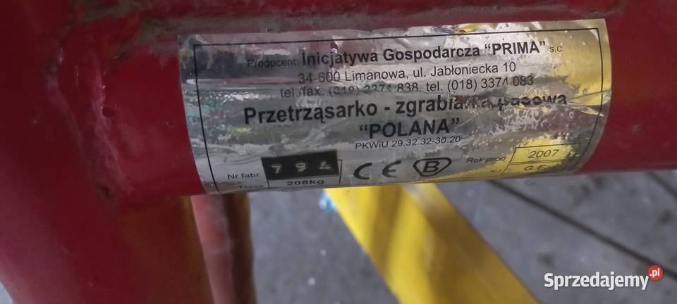 Prztetrząsarko zgrabiarka Bilcza