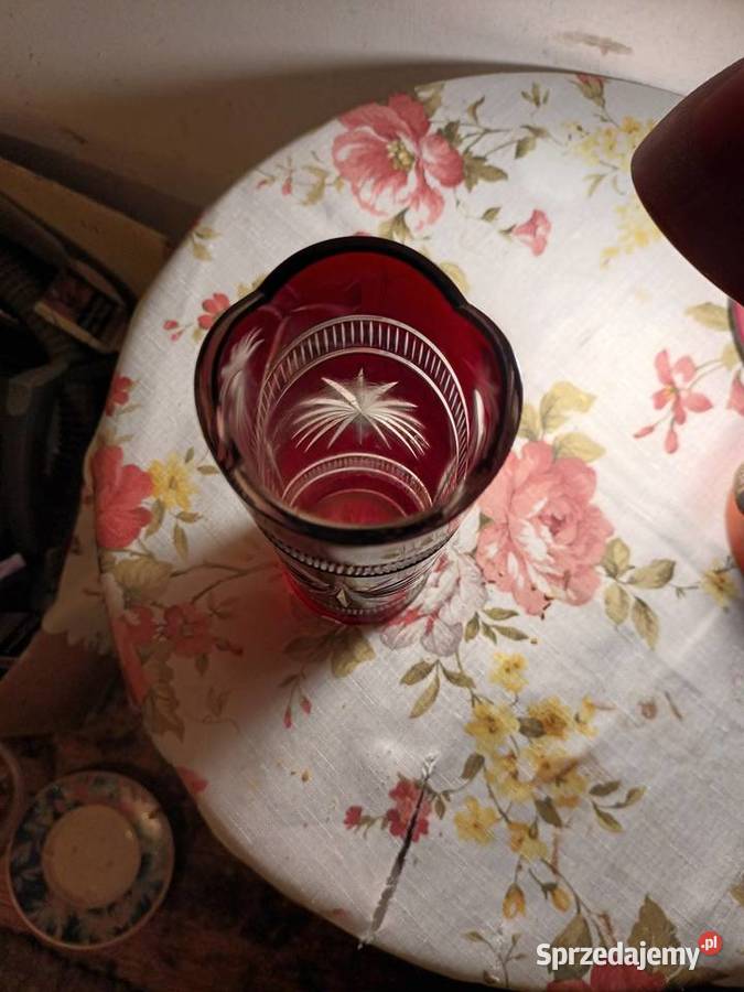 Dzbanek kolorowy kryształ rubinowy Bielsko-Biała