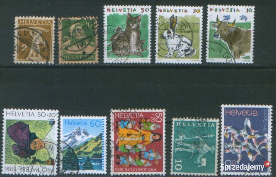 Zn Szwajcaria Mi 200 1 3 4 6 kas 1924 Gliwice