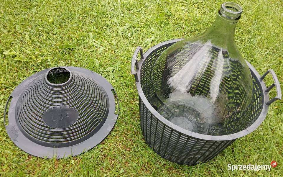 butlagąsior na wino 34 L w plastikowym koszu z podkarpackie Tarnobrzeg