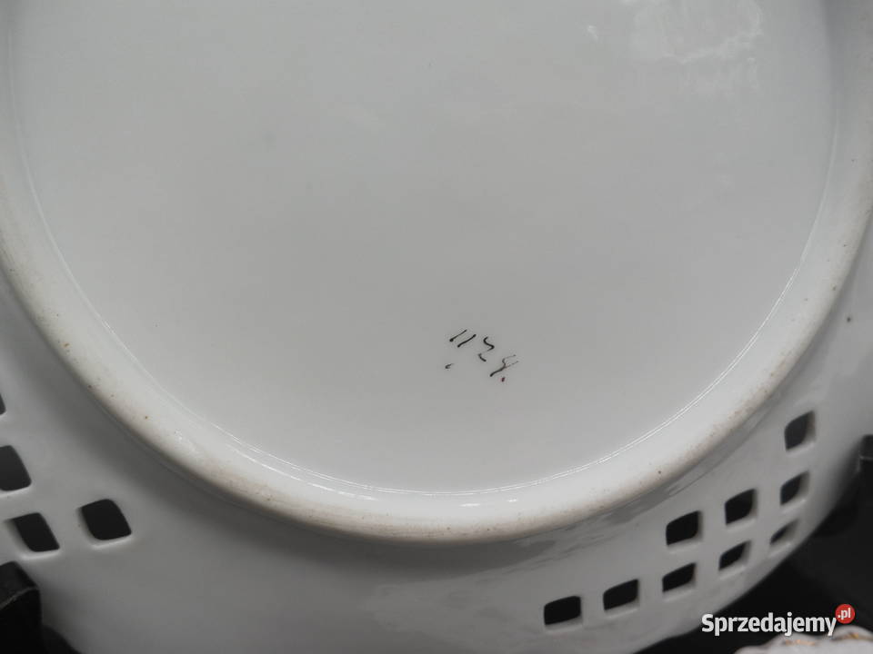 Talerzyki deserowe 3 zabytkowe ażurowe Raszków