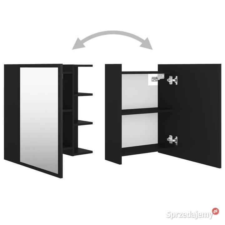 Szafka z lustrem czarna 625x205x64 materiał Warszawa