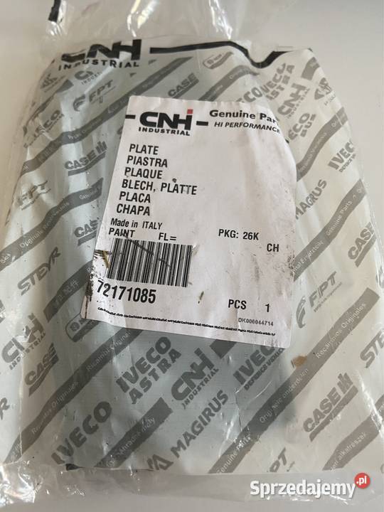72171085 Płyta koparka CNH Holland Case Oryginał sprzedam