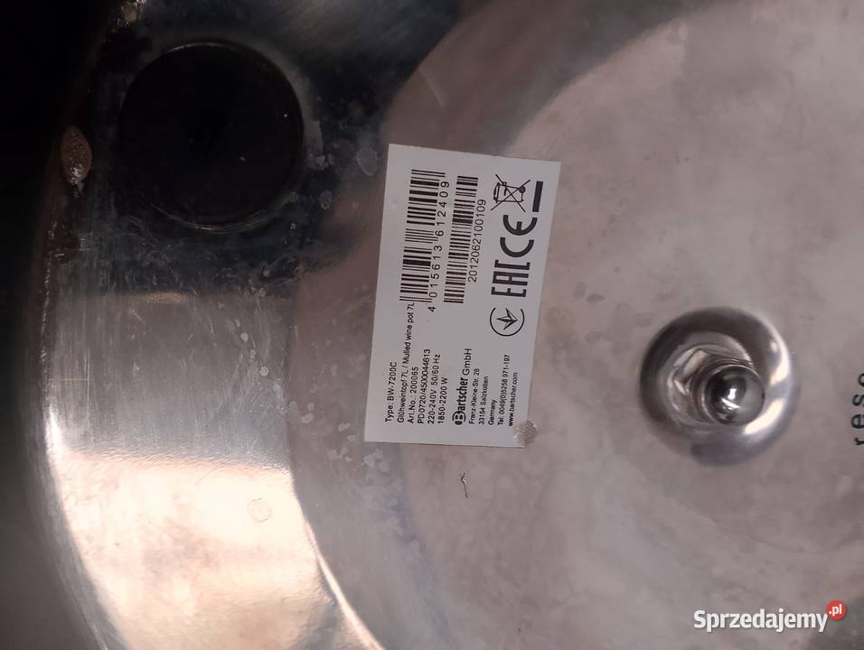 Warnik do wina 7 litrów B200065 Wrocław sprzedam