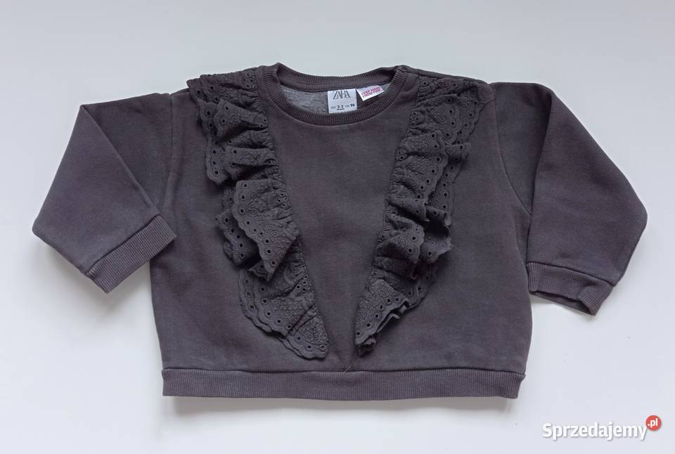 Bluza z flbankami z haftem angielskim Zara 98 Katowice