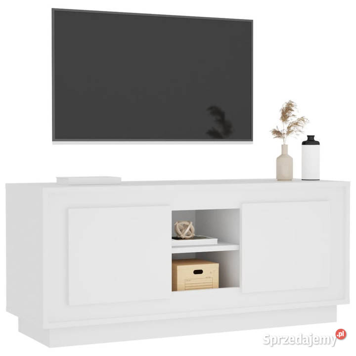 Szafka pod TV biała 102x35x45 materiał Warszawa