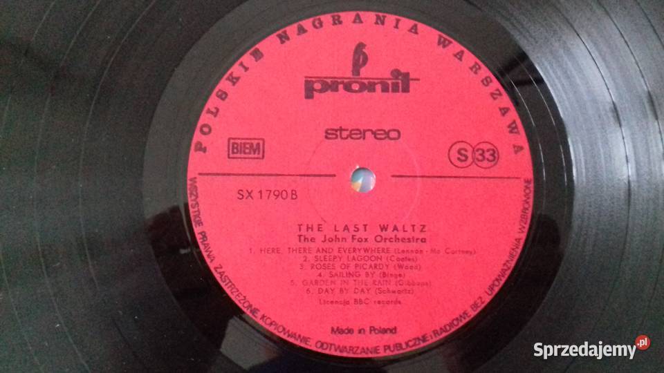 Winyl The Last Waltz The John Fox Orchestra Kraków