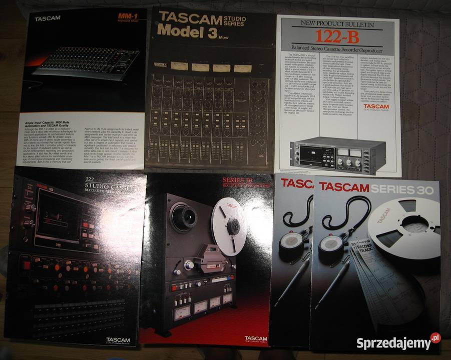 TASCAM magnetofony miksery rejestratory katalogi Kępice
