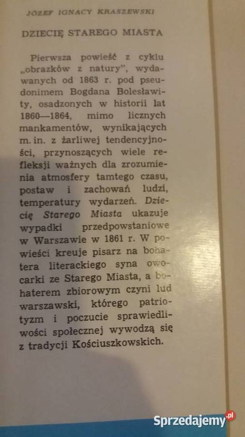 Kraszewski książki kolekcje Dzieci starego Warszawa