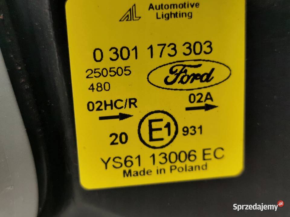 LAMPA LEWY PRZÓD FORD FIESTA V 20012008 lubelskie