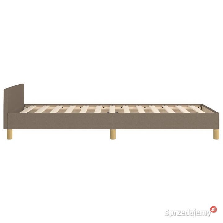 Rama łóżka z zagłówkiem taupe obita tkaniną 128cm mazowieckie Warszawa