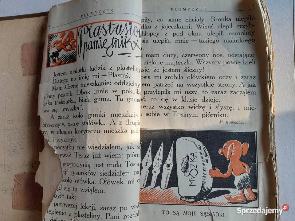 Stary przedwojenny tygodnik dzieci Płomyczek Dąbrowa Górnicza
