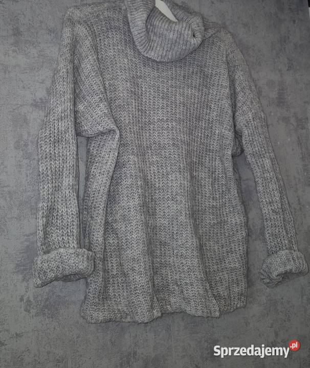 Sweter damski popielaty golf 38M Łódź