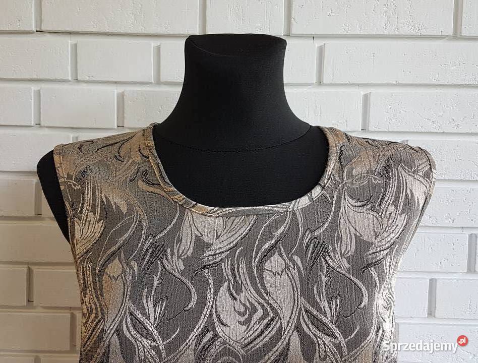 Damska bluzka na ramiączkach brązowa kwiecista małopolskie Chrzanów