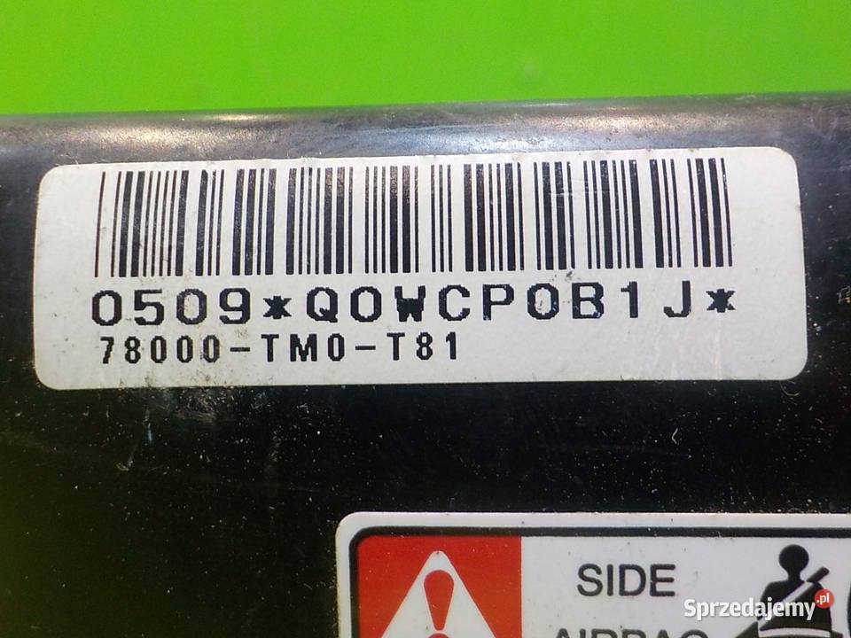 HONDA INSIGHT II 09r HB 5D airbag poduszka sprzedam
