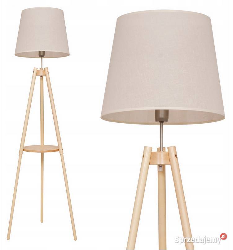 LAMPA STOJĄCA PODŁOGOWA TRÓJNÓG ZE STOLIKIEM Choroszcz