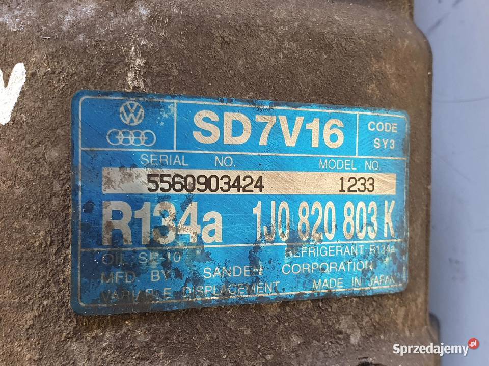 SPRĘŻARKA KLIMATYZACJI VW Bora 19 TDI pompa Kompresory klimatyzacji Rudka