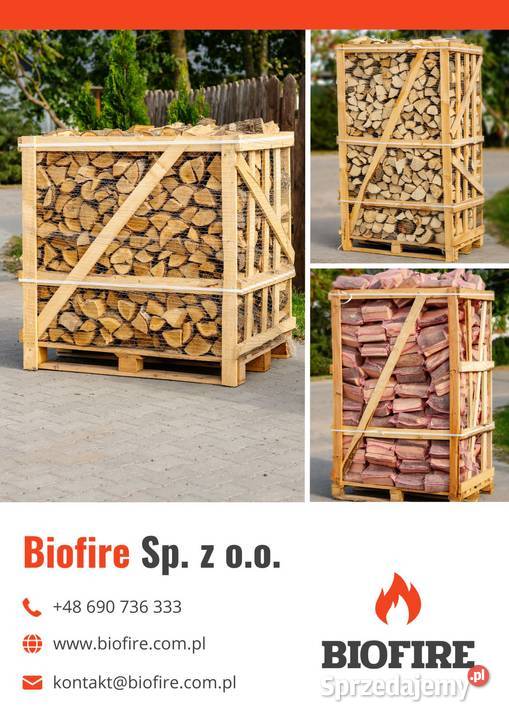 Drewno kominkowe suszone komorowo różne gatunki Olsztyn