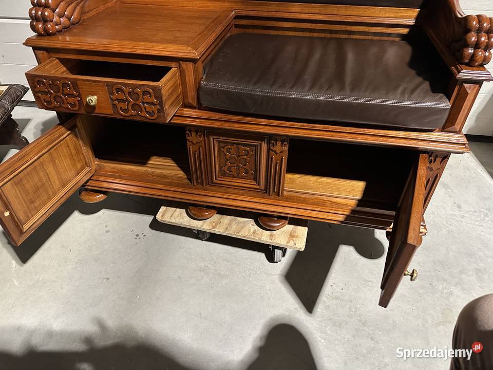 Antyczna drewniana dekoracyjna ławka Sławoszewek sprzedam