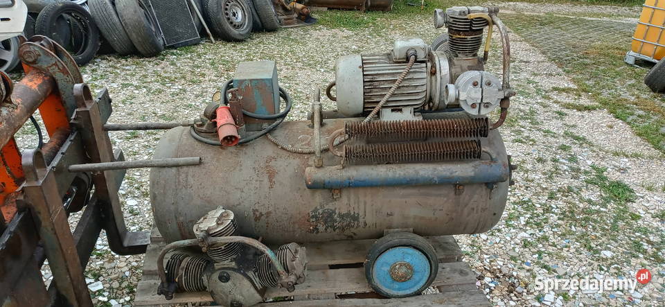 Kompresor 3tłokowy polski PRL 120l 380V 22KW Sieradz