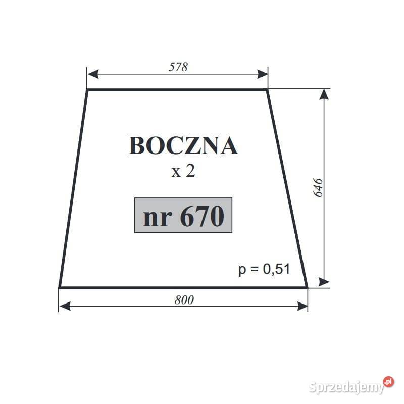 Szyba szyby do kabiny Szyszka C330 C360