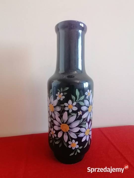 Wazon Duży Ceramiczny Kobaltowy Tułowice 1970