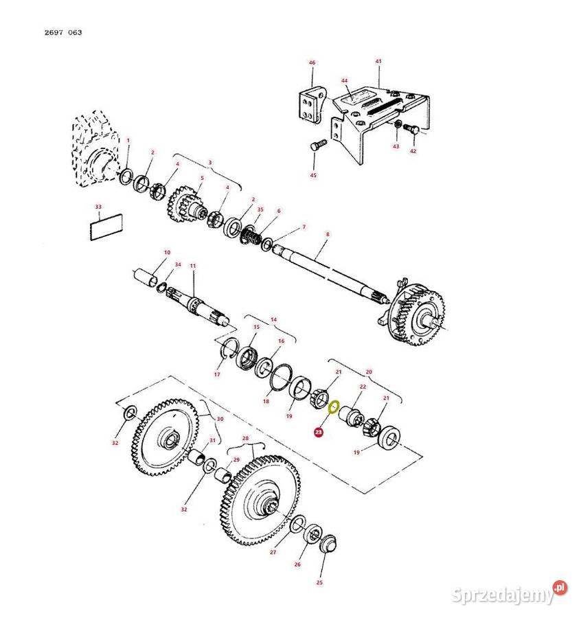 Pierścień oring uszczelniający wałek WOM MF Białystok