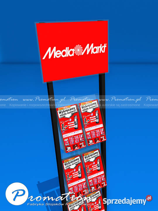 Stojak mobiny na kółkach na ulotki foldery Warszawa