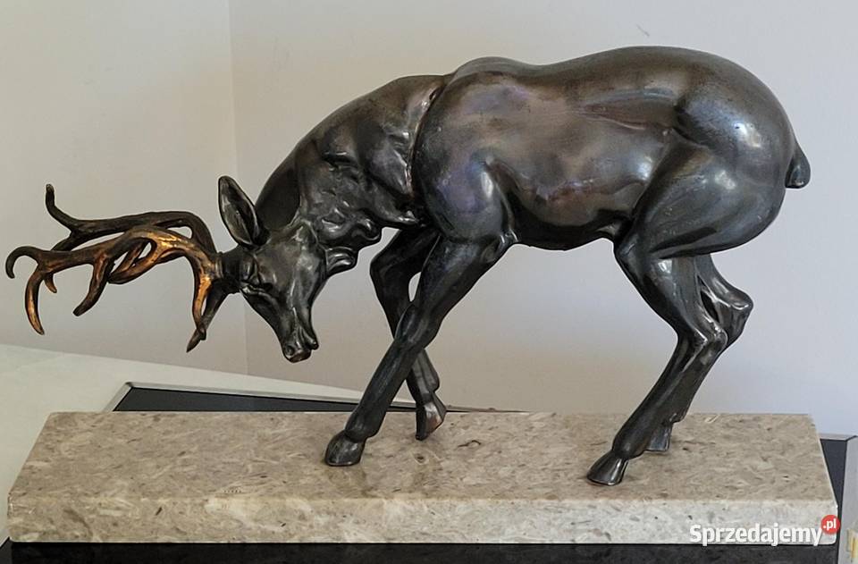 Elegancka rzeźba majestatycznego jelenia na Kraków sprzedam