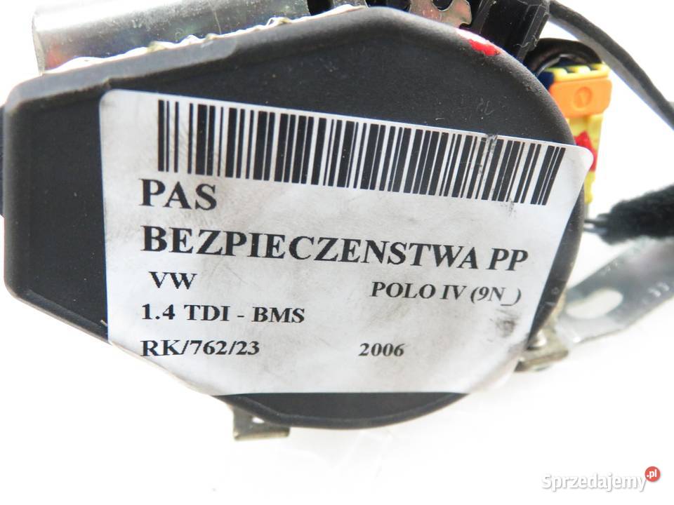 PAS PRAWY PRZEDNI VW POLO IV 9N 6Q4857706M Pasy bezpieczeństwa małopolskie