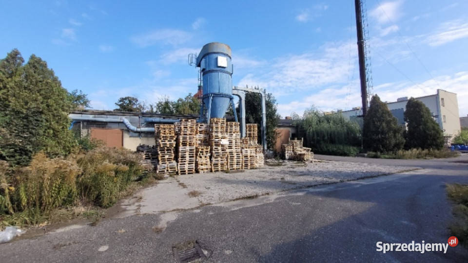Działka zabudowana budynkami produkcyjno Śmigiel