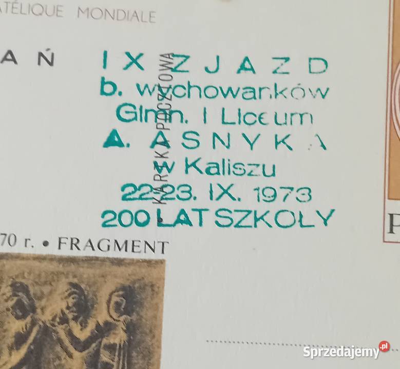 Pocztówka Św Wyst Filat Poznań73 Pieczęć Zjazd