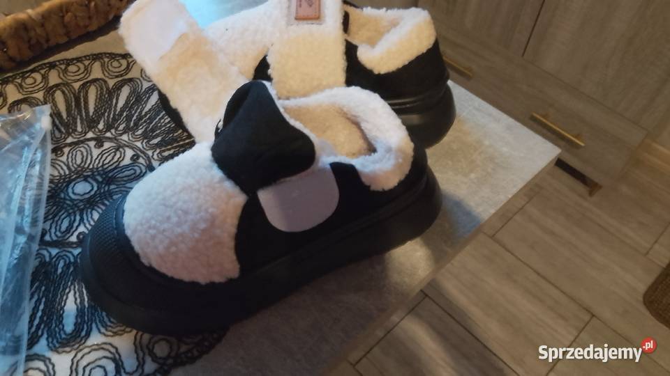 Botki damskie tkanina Maków Mazowiecki