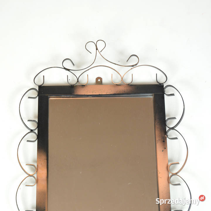 Prostokątne lustro z metaloplastyki Niemcy lata czarny Warszawa sprzedam