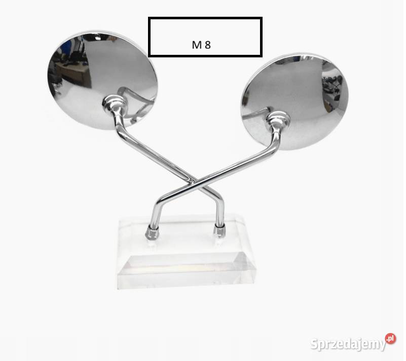 LUSTERKA DO MOTOCYKLA SKUTERA OKRĄGŁE CHROM M 8 Sosnowiec